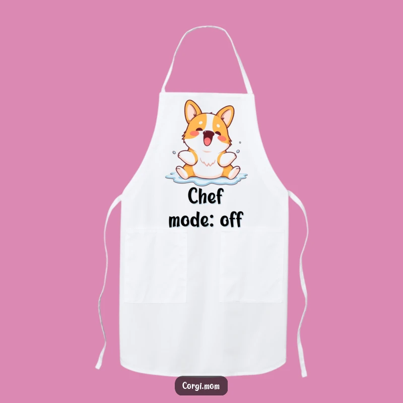 Funny Kawaii Corgi Sploot Apron - Hilarious Kitchen Gift for Dog Lovers