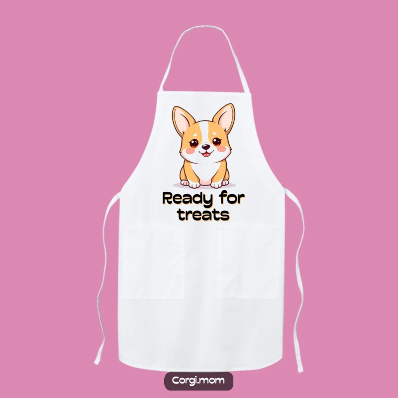 Funny Kawaii Corgi Apron: Alert & Happy Cook's Companion Gift