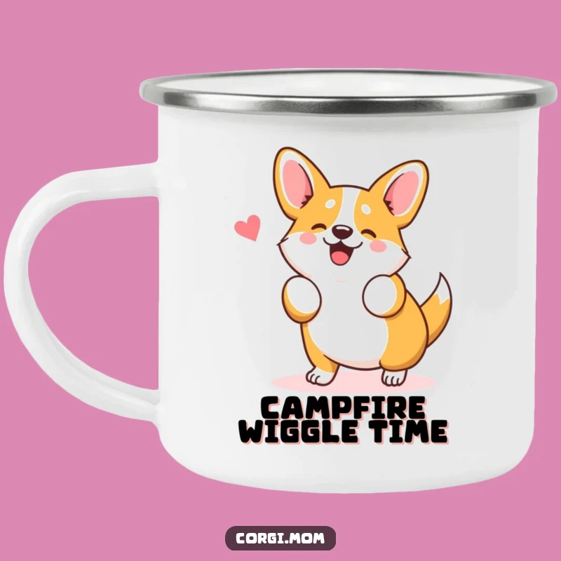 Funny Kawaii Corgi Dance Camping Mug: Outdoor Wiggle Gift