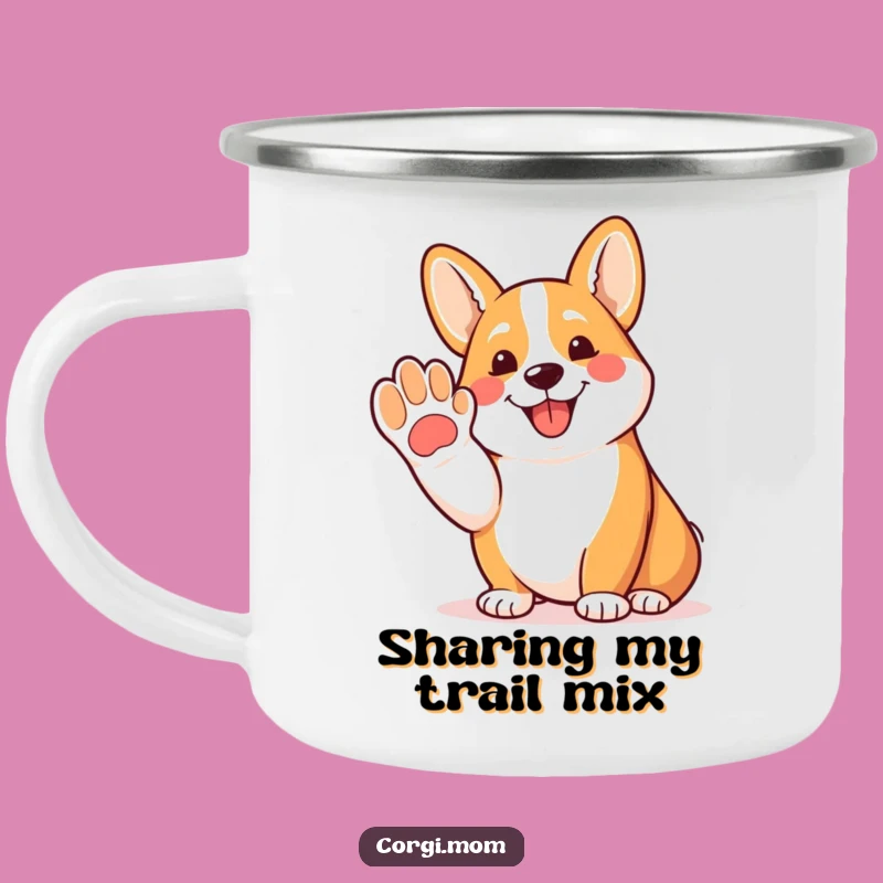 Funny Corgi Paw Camping Mug: Hilarious Outdoor Mug for Dog Lovers