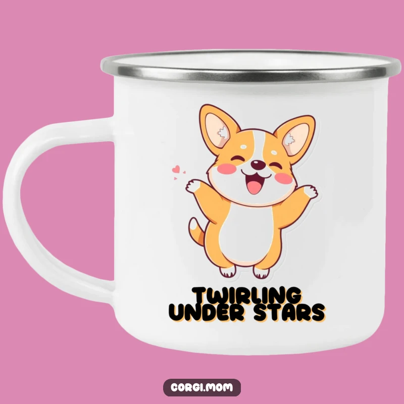 Funny Kawaii Corgi Camp Mug - Joyful Dog Outdoor Gift
