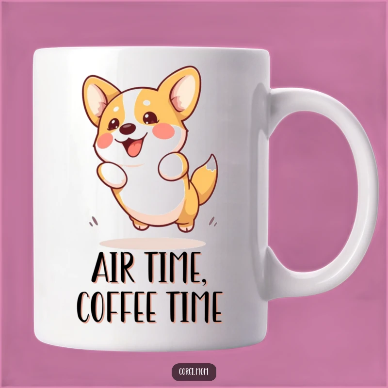 Funny Kawaii Corgi Jump Mug: Perfect Enthusiastic Dog Lover Gift