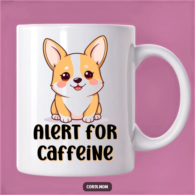 Funny Kawaii Corgi Mug: Alert & Happy Corgi Lover Gift
