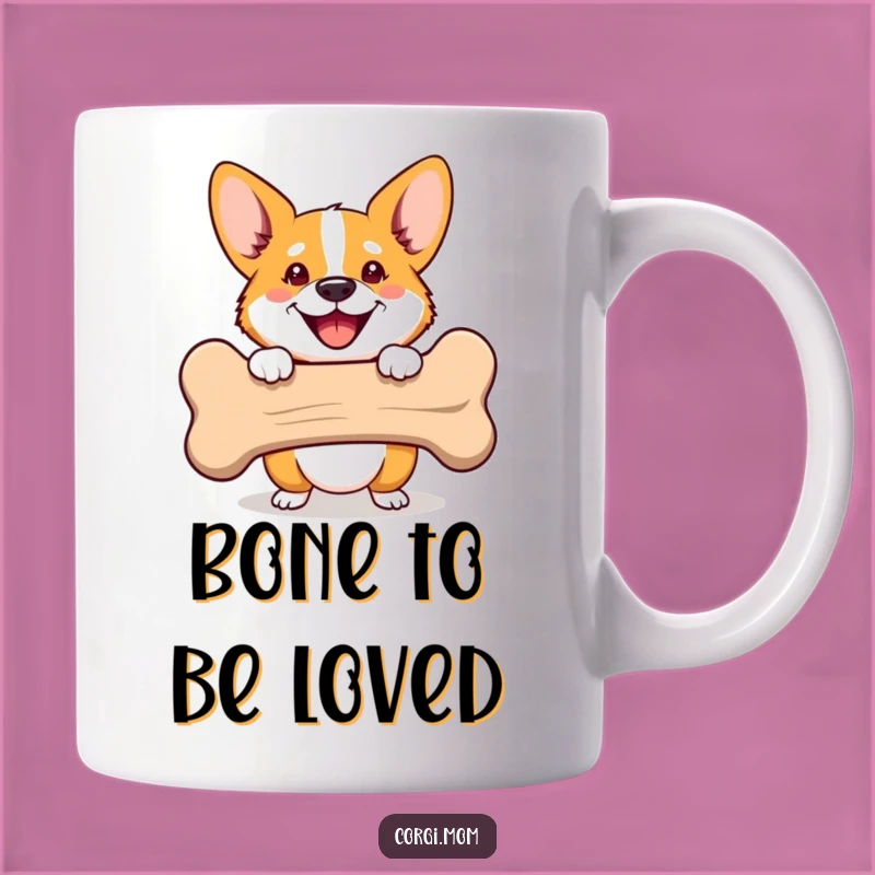 Funny Corgi Bone Peek Mug: Happy Surprise for a Hilarious Gift