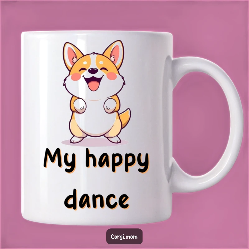 Funny Corgi Bounce Mug: Joyful Squatting for a Hilarious Gift