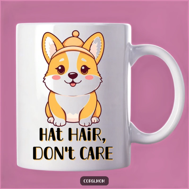 Funny Kawaii Corgi Hat Mug - Comical Expression Perfect Gift