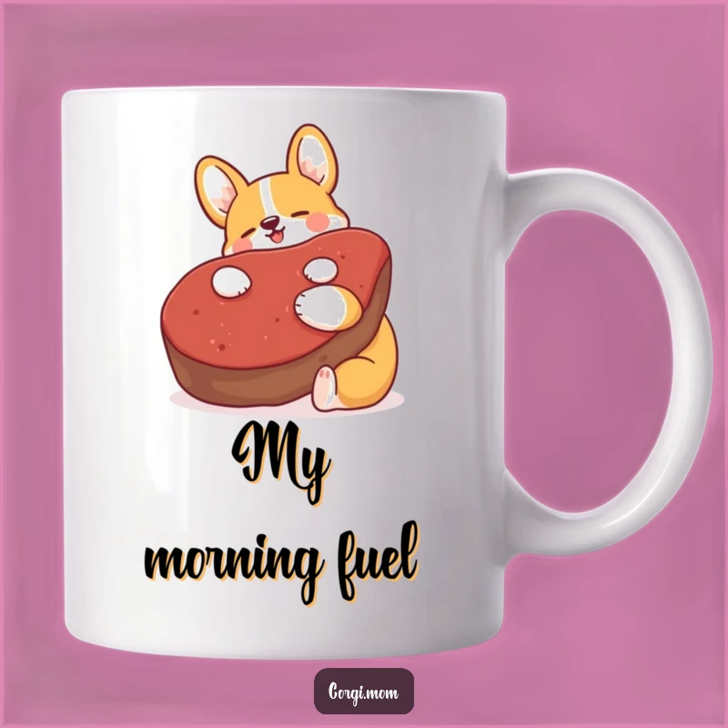 Funny Kawaii Corgi Steak Hug Mug: The Perfect Humorous Gift for Meat Lovers