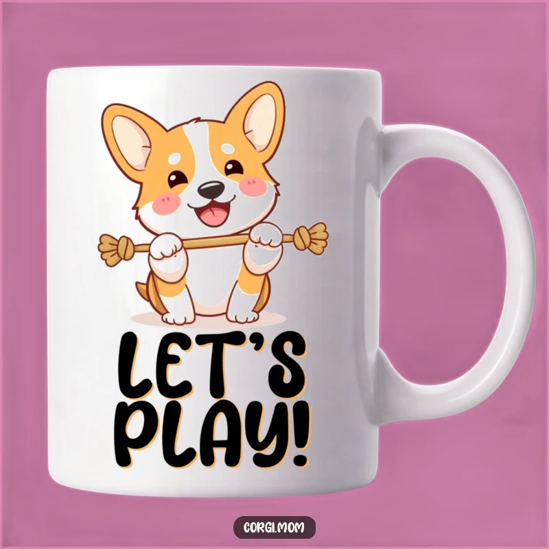 Funny Kawaii Corgi Tug-of-War Mug: The Perfect Gift for Playful Pups
