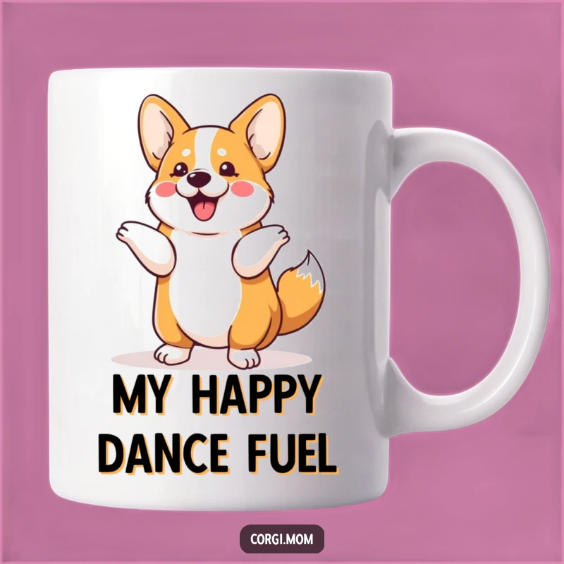 Funny Kawaii Corgi Shimmy Mug: Adorable Dog Tail Dance for Coffee Lovers