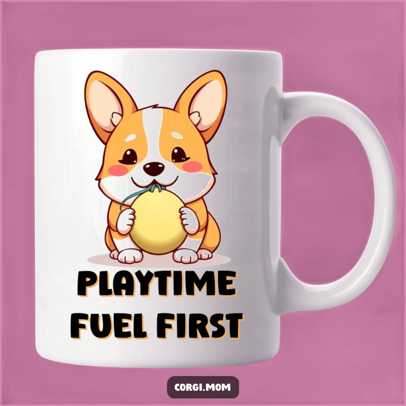 Funny Corgi Mug: Hopeful Slobbery Ball Offer, Adorable Kawaii Dog Gift
