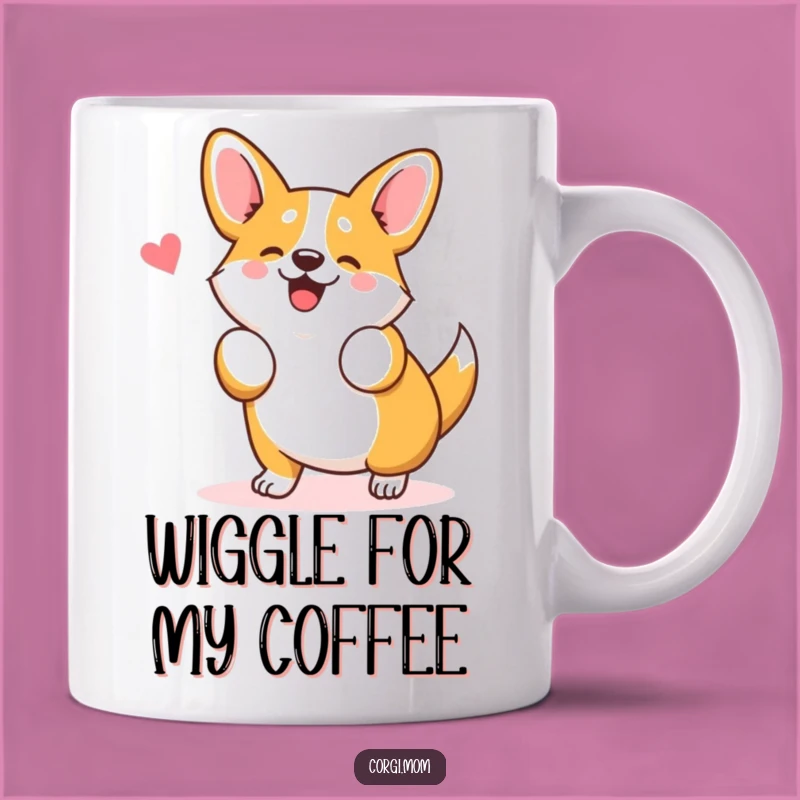 Funny Kawaii Corgi Dance Mug: Wiggle Your Way to Joy Gift