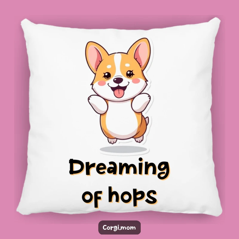 Funny Kawaii Corgi Hop Pillow, Comfy Corgi Friend