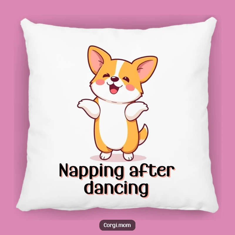 Funny Corgi Pillow: Silly Dance Moves, Comfy Kawaii Dog Dancer