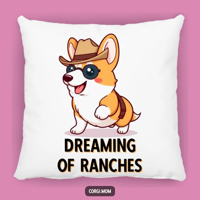 Funny Kawaii Corgi Pillow - Cozy Cowboy Dog Accent for Gift