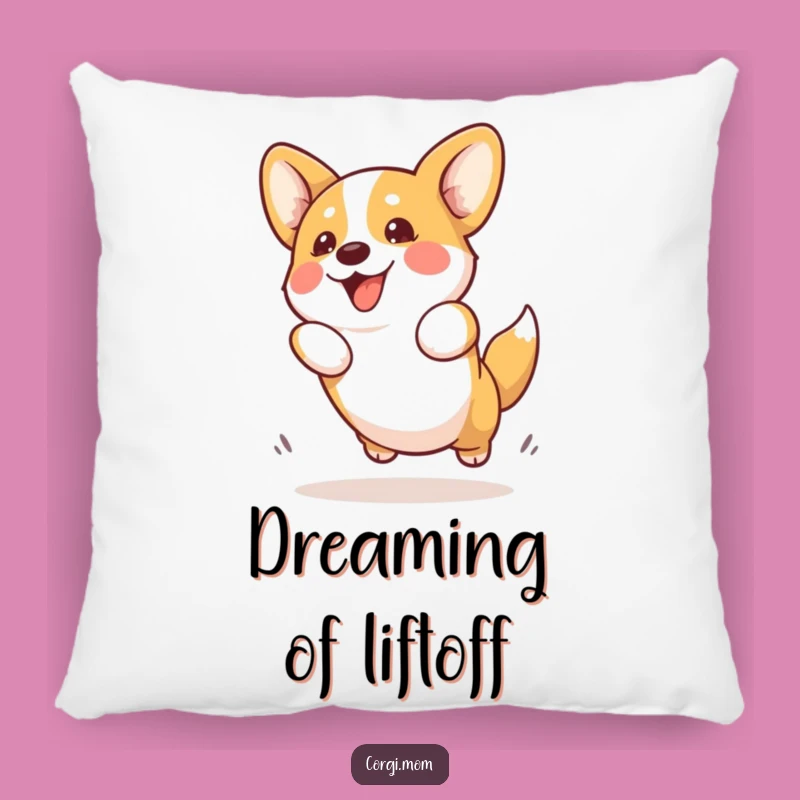 Funny Kawaii Corgi Pillow: Enthusiastic Jump Cuddle Companion Gift