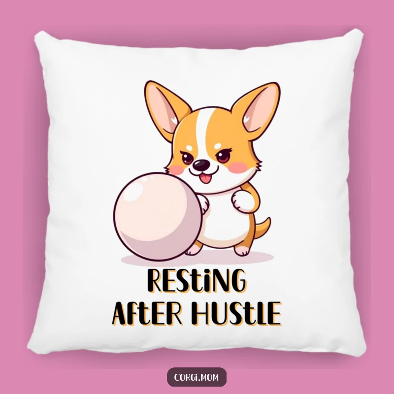 Funny Corgi Ball Push Pillow: Cozy Determination, Comfort!