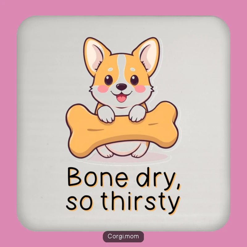 Funny Kawaii Corgi Bone Coaster: Surprise Drink Protection Gift