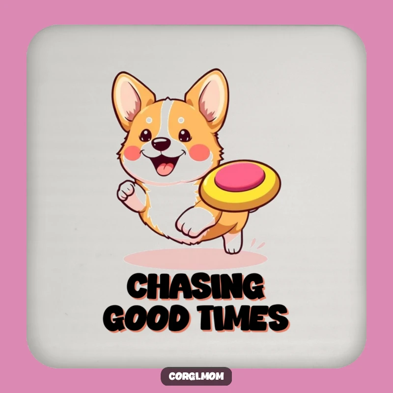 Funny Kawaii Corgi Coaster: Frisbee Pup Drink Protector