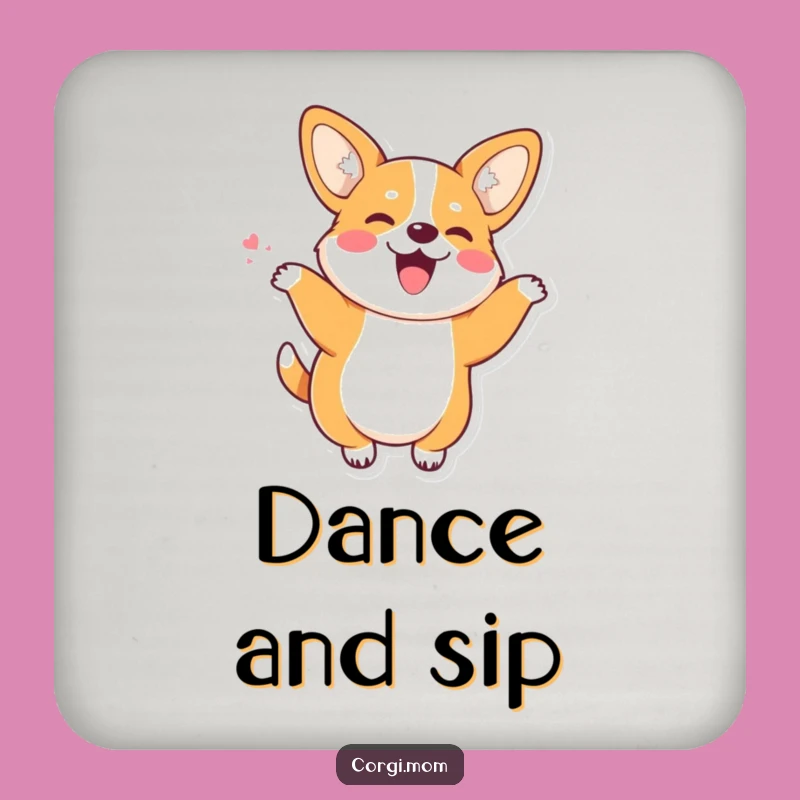 Funny Kawaii Corgi Coaster Set - Joyful Dog Drink Gift