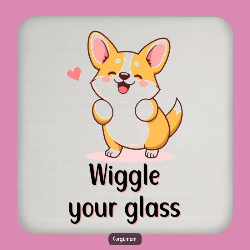 Funny Kawaii Corgi Dance Coaster: Wiggle Protection Gift
