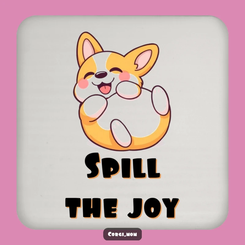 Funny Kawaii Corgi Rolling Drink Coaster: Protect Surfaces with Humor