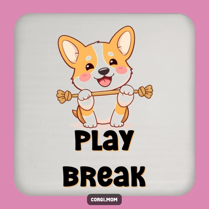 Funny Kawaii Corgi Tug-of-War Coasters: Protect Surfaces with Playful Charm