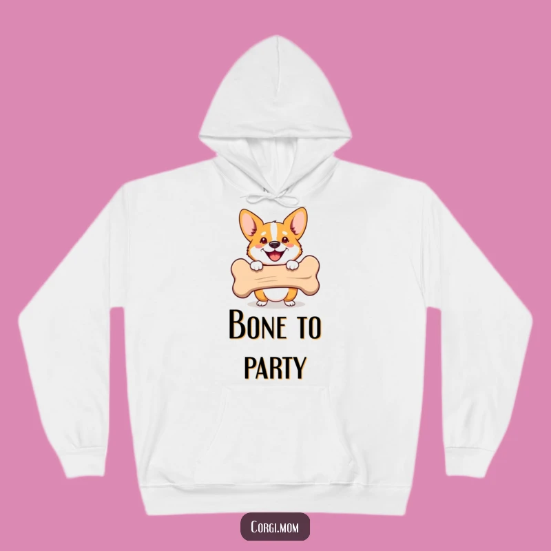 Funny Corgi Bone Peek Hoodie: Cozy Humor for Bone Lovers