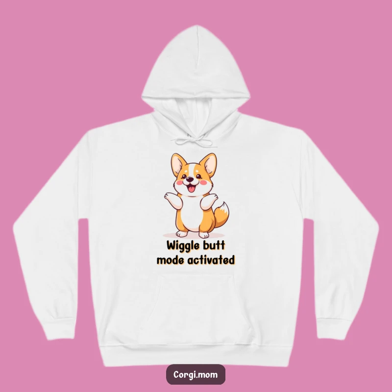 Cozy Funny Kawaii Corgi Shimmy Hoodie: Warmth Meets Adorable Dog Dance