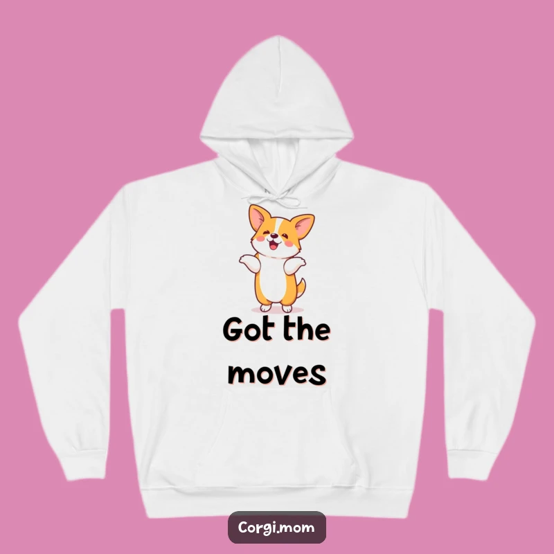 Funny Corgi Hoodie: Silly Dance Moves, Cozy Kawaii Dog Party Wear