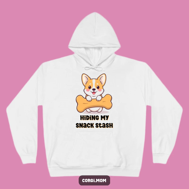 Cozy Funny Kawaii Corgi Bone Hoodie: Hidden Surprise Gift
