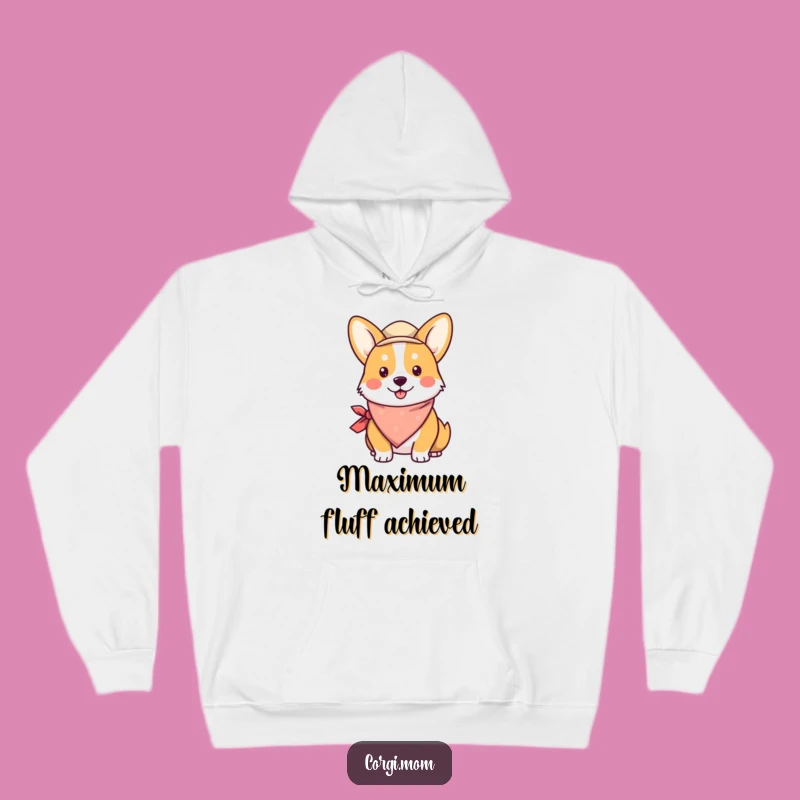 Cozy Funny Kawaii Corgi Hoodie: Bandana and Hat Style for Corgi Fans