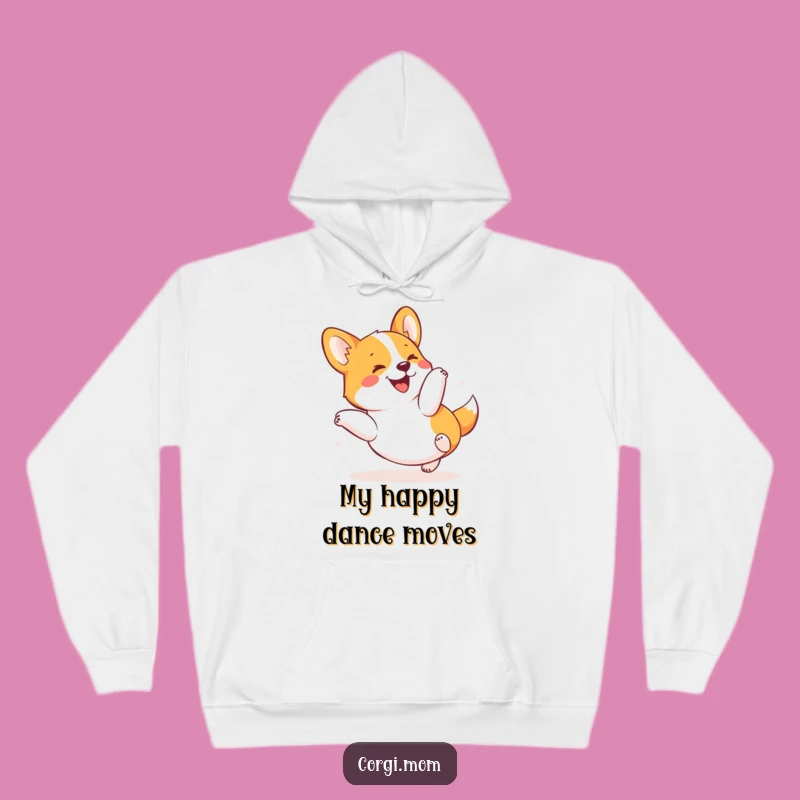 Funny Kawaii Corgi Tumble Hoodie - Joyful Pup Sweatshirt Gift