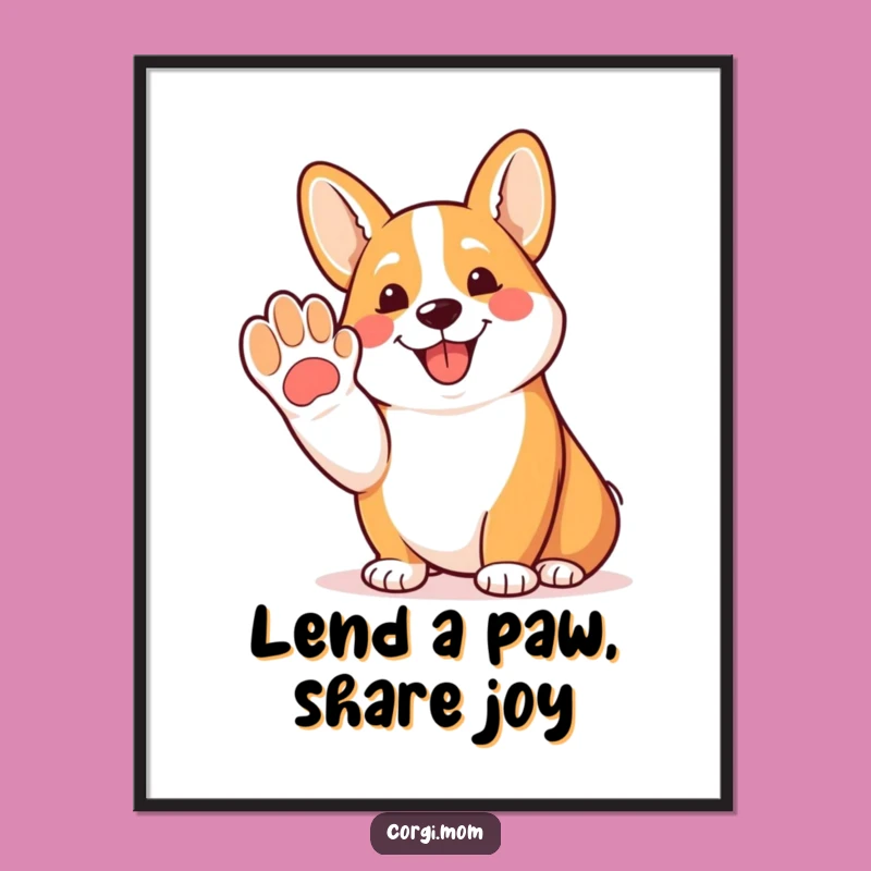 Free Printable Corgi Wall Art: Funny Dog Downloadable Poster for a Happy Home