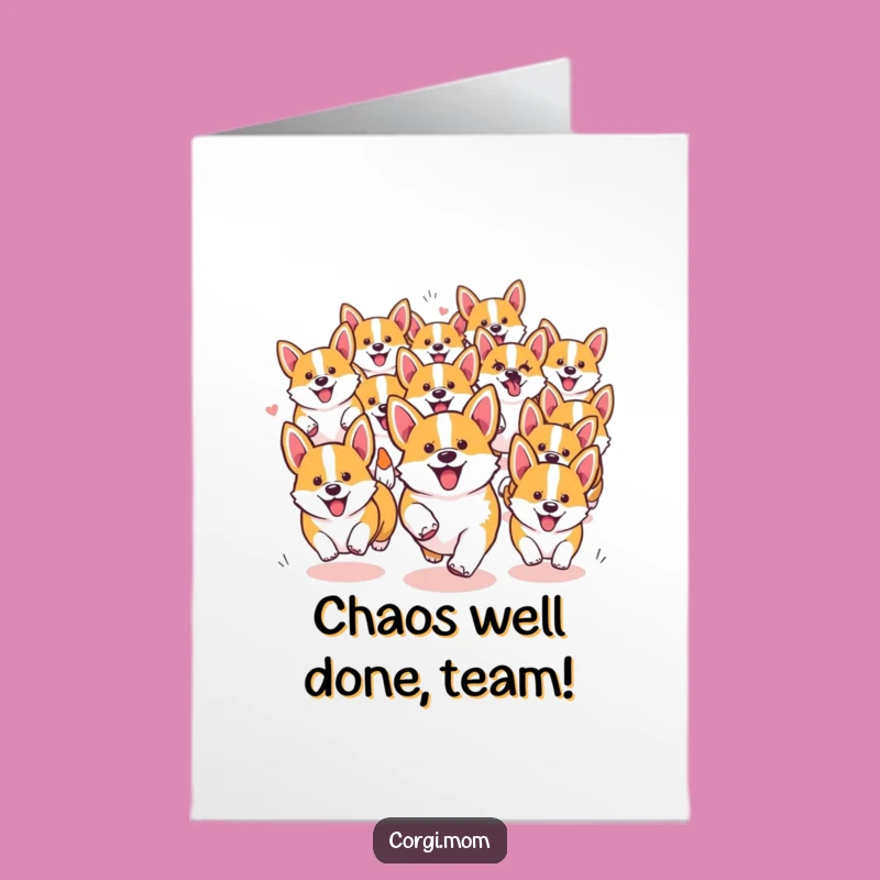 Free Printable Corgi Congrats Card: Happy Pack Celebration, Downloadable Funny Gift