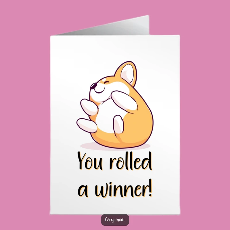 Free Printable Corgi Congratulations Card: Delighted Dog for a Funny Downloadable Gift