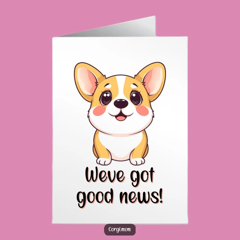 Free Printable Corgi Congratulations Card: Eager Eyes for Joyful DIY Celebrations