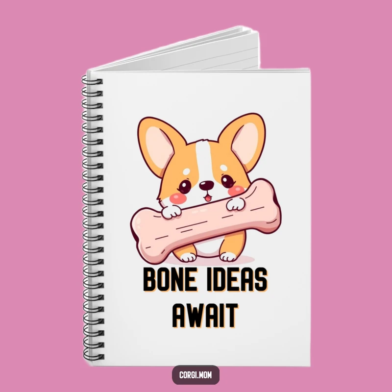 Funny Kawaii Corgi Notebook - Playful Bone Journal - Gift for Writers