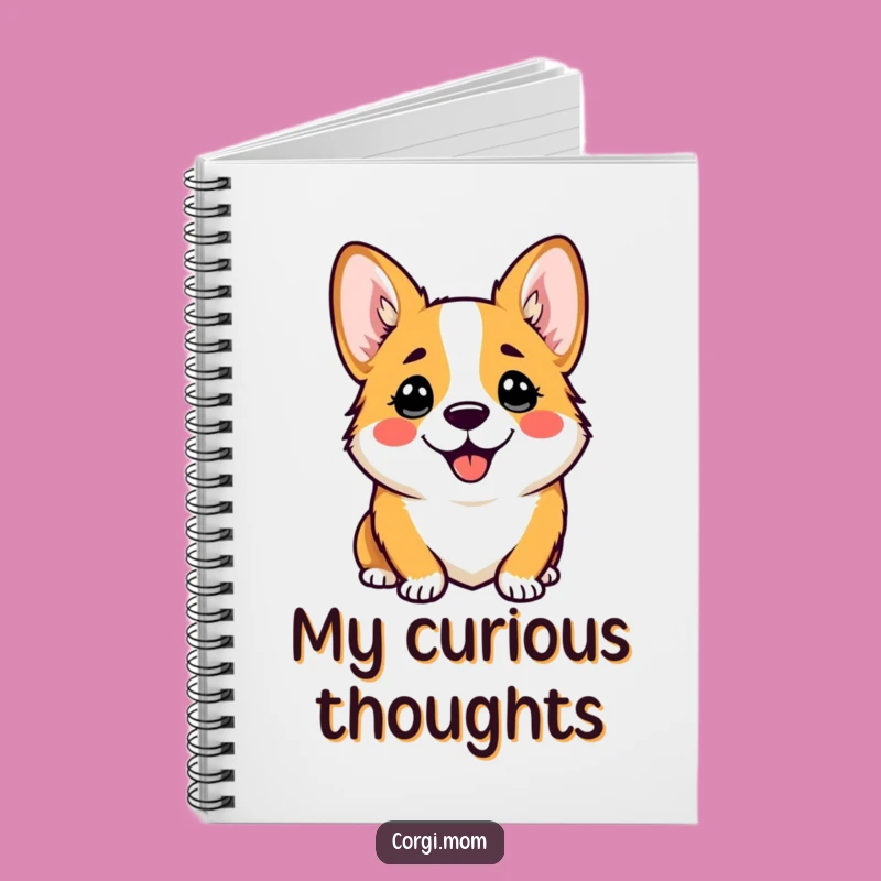 Funny Corgi Notebook: Comical Head Tilt, Kawaii Dog Expression Journal