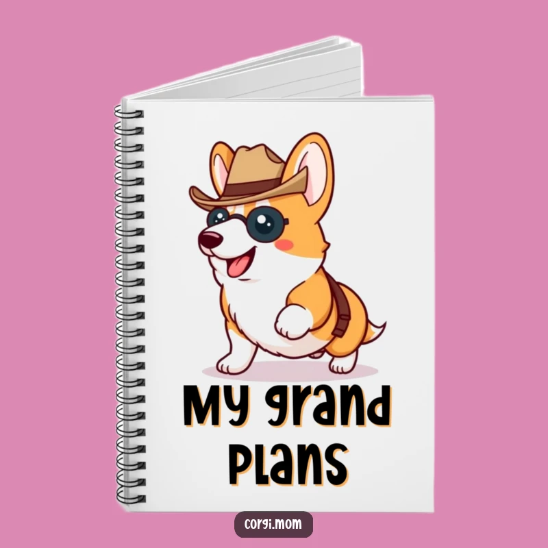 Funny Kawaii Corgi Cowboy Notebook - Proud Dog Journal Gift