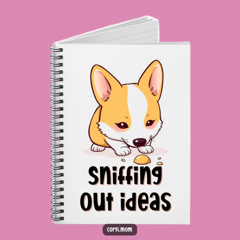 Funny Kawaii Corgi Sniffing Notebook: Document Discoveries with Cute Dog Charm