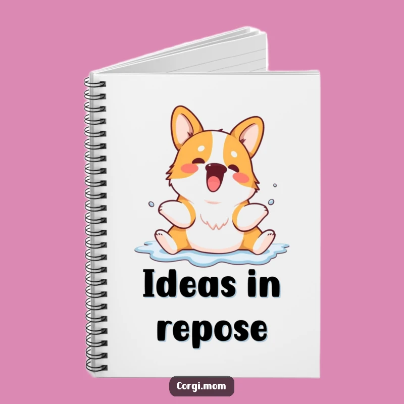 Funny Kawaii Corgi Sploot Notebook - Perfect for Dog Lovers' Notes