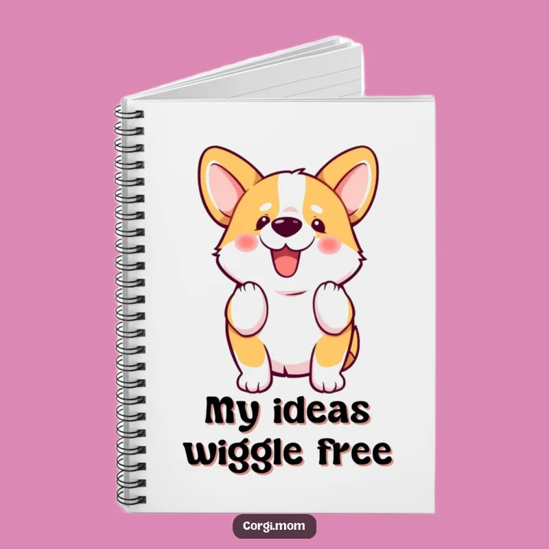 Funny Kawaii Corgi Wiggle Tail Notebook for Happy Notes