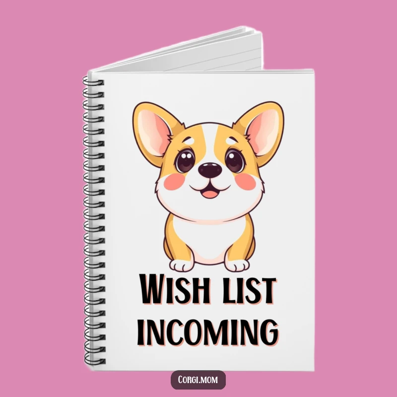 Funny Kawaii Corgi Eager Eyes Notebook: Sweet Pup Journal Gift
