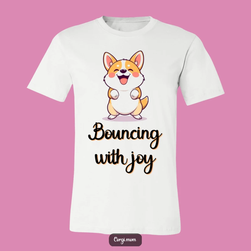 Funny Corgi Bounce T-Shirt: Joyful Squatting for a Hilarious Look