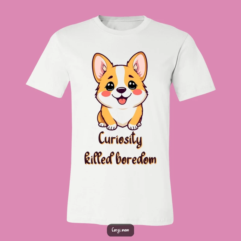 Funny Corgi T-Shirt: Comical Head Tilt, Cute Kawaii Dog Expression Tee