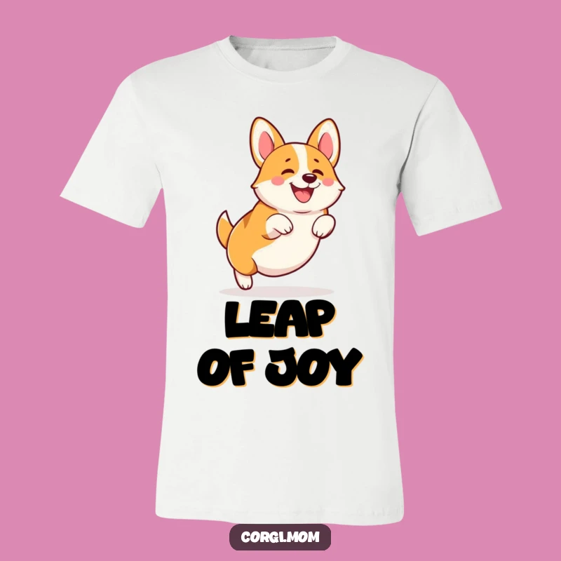 Funny Kawaii Corgi Leap T-Shirt - Joyful Stubby Legs Tee - Perfect Gift