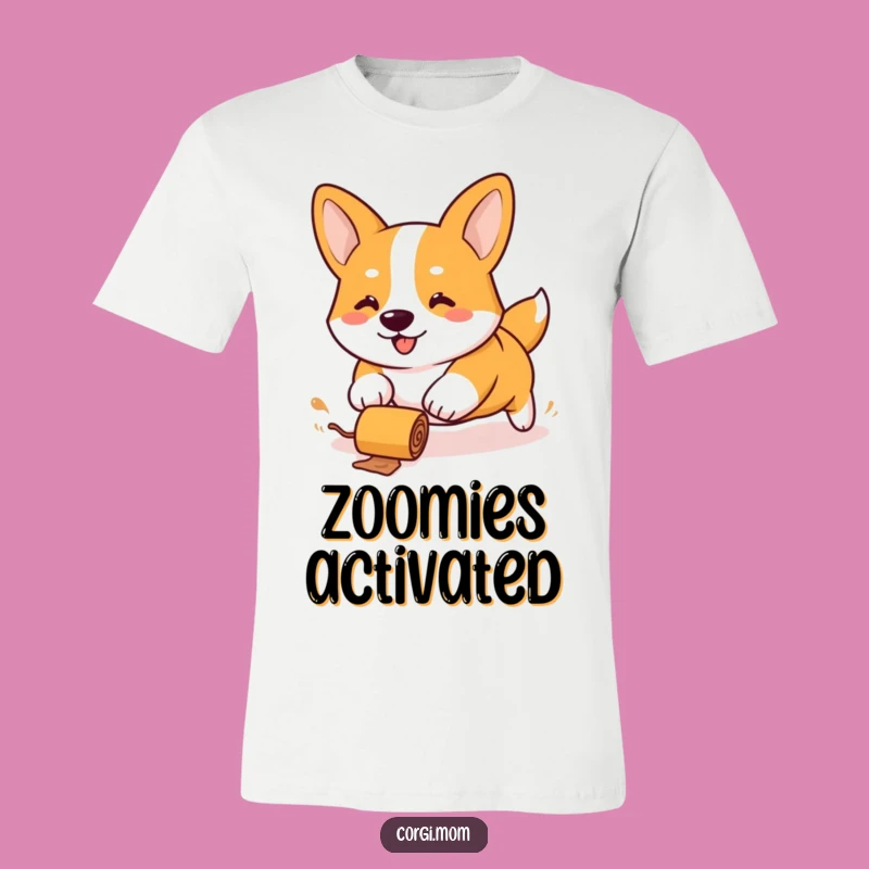 Funny Kawaii Corgi Stubby Legs Treat Chasing T-Shirt - Comical Gift