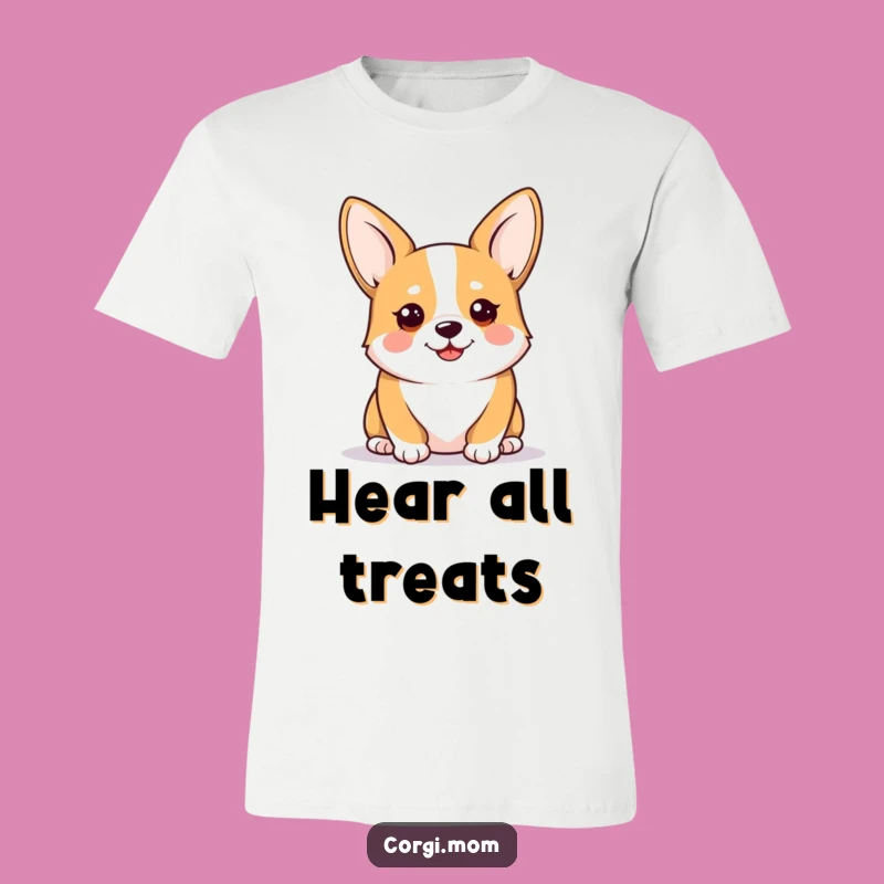 Funny Kawaii Corgi T-Shirt: Happy & Alert Corgi Graphic Tee