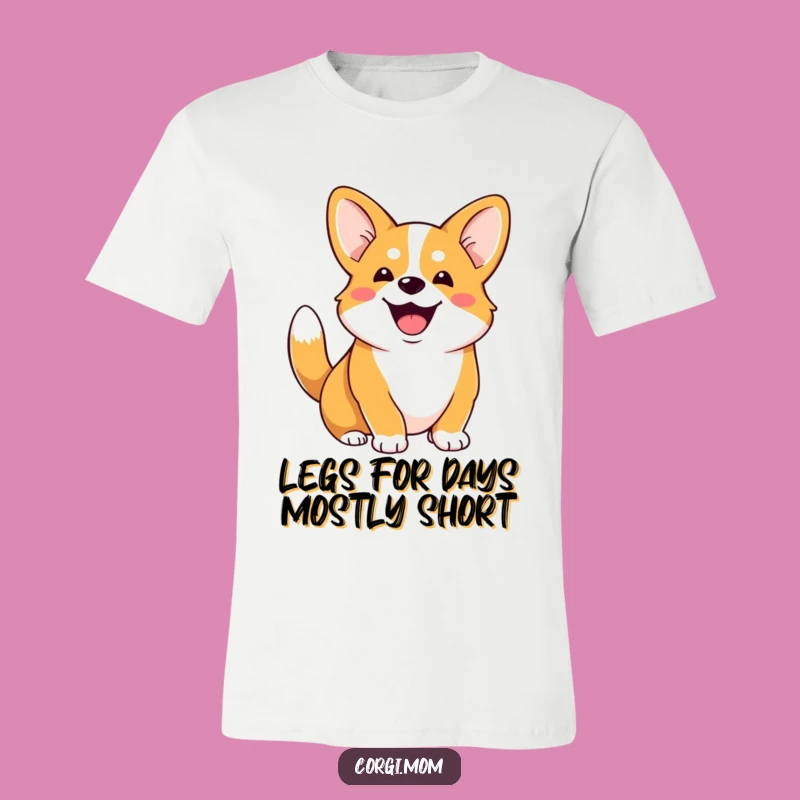 Funny Gleeful Corgi T-Shirt: Hilarious Dog Tee for a Happy Vibe