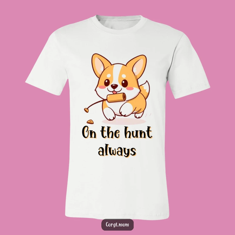Funny Kawaii Corgi Treat Chase T-Shirt, Goal Getter Tee